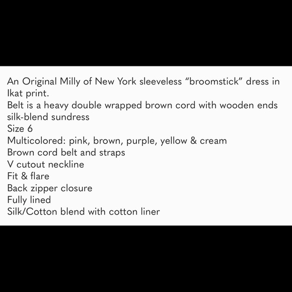 Milly of New York Watercolor Ikat Tiered Ruffle Silk Broomstick Sundress… - Picture 15 of 15